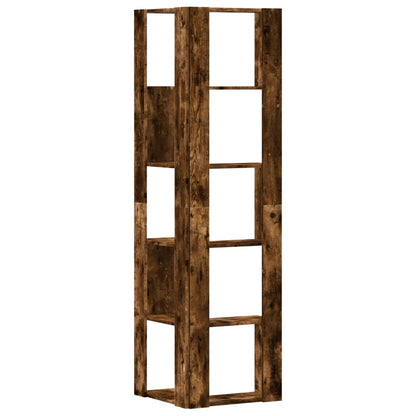 Libreria Angolare 5Ripiani Rovere Fumo 50x50x179 cm Multistrato