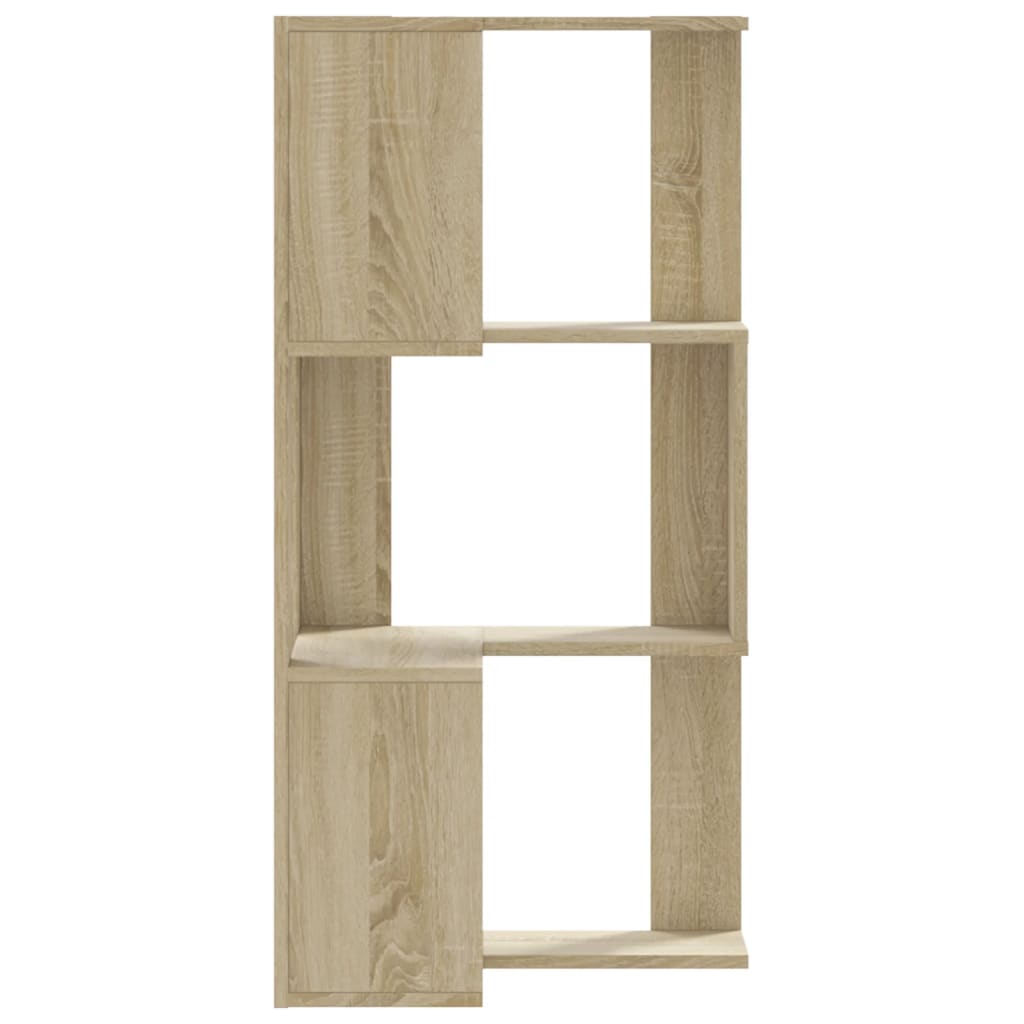 Libreria Angolare 3 Ripiani Rovere Sonoma 50x50x102 cm Legno | homemem39