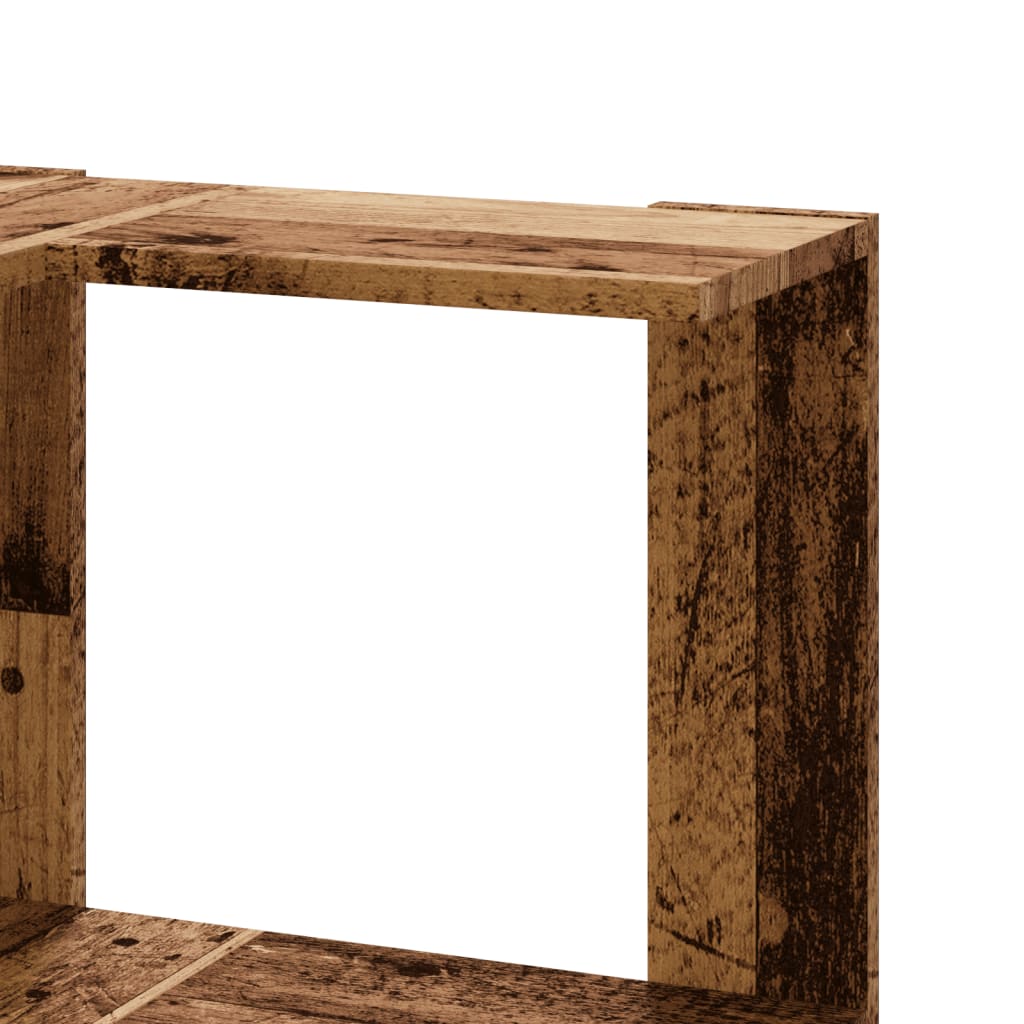 Libreria Angolare 3 Ripiani Legno Vecchio 50x50x102 cm Legno | homemem39