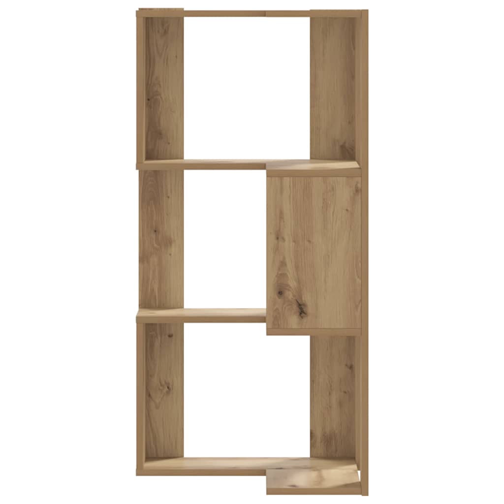Libreria Angolare 3Ripiani Rovere Artigianale 50x50x102cm Legno | homemem39