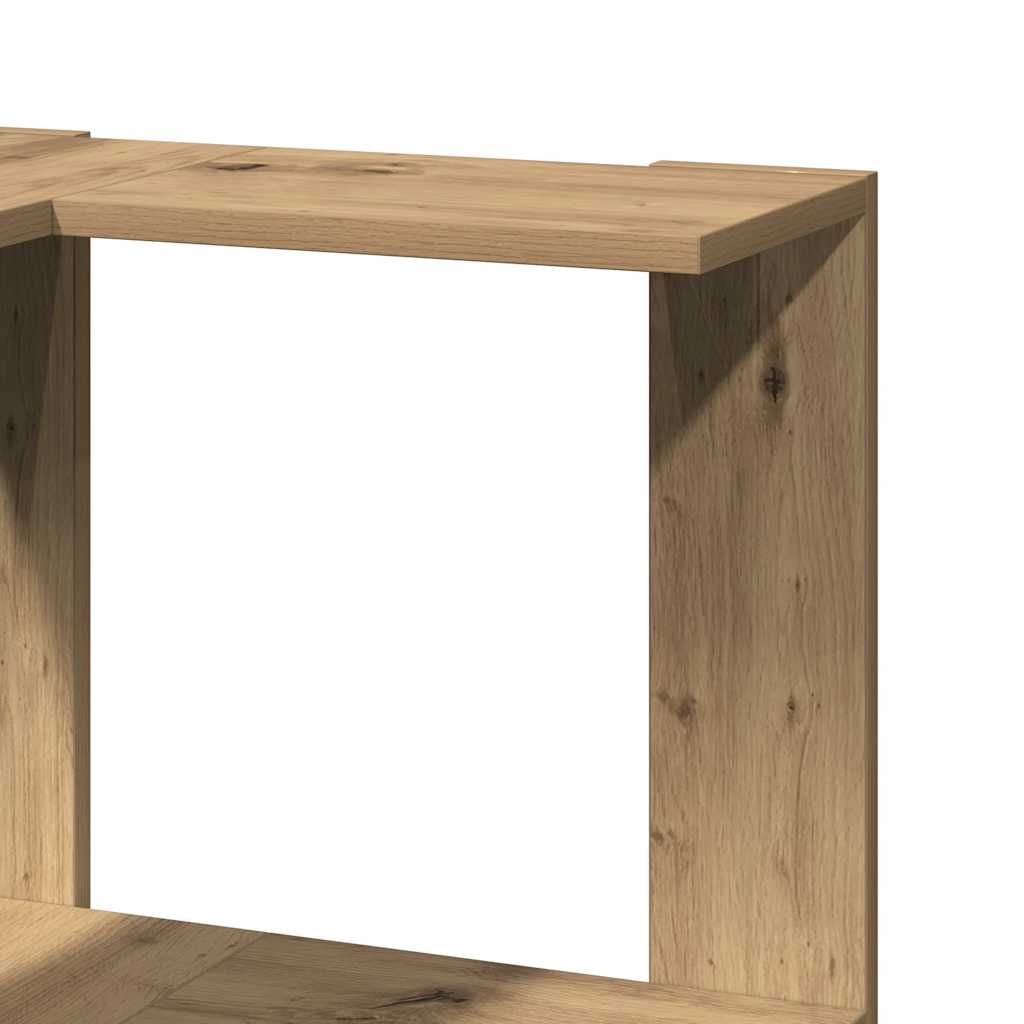 Libreria Angolare 3Ripiani Rovere Artigianale 50x50x102cm Legno | homemem39