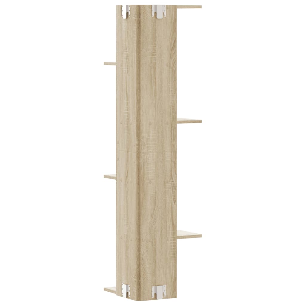 Scaffale Angolare Muro Rovere Sonoma 36,5x36,5x140 cm Legno | homemem39