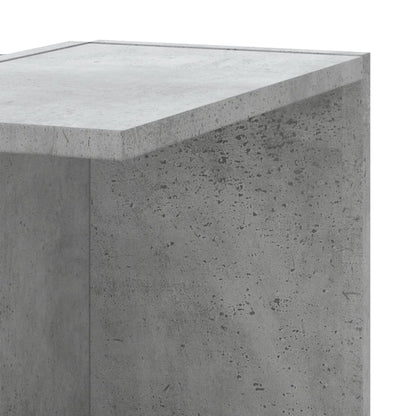 Scaffale Angolare Muro Grigio Cemento 36,5x36,5x140 cm Legno | homemem39