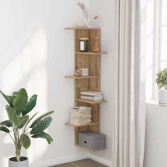 Scaffale Angolare Muro Legno