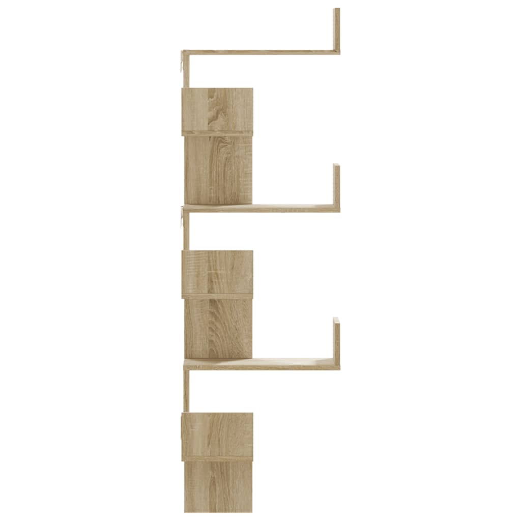 Scaffale Angolare a Muro Sonoma 45x45x147 cm Legno Multistrato | homemem39