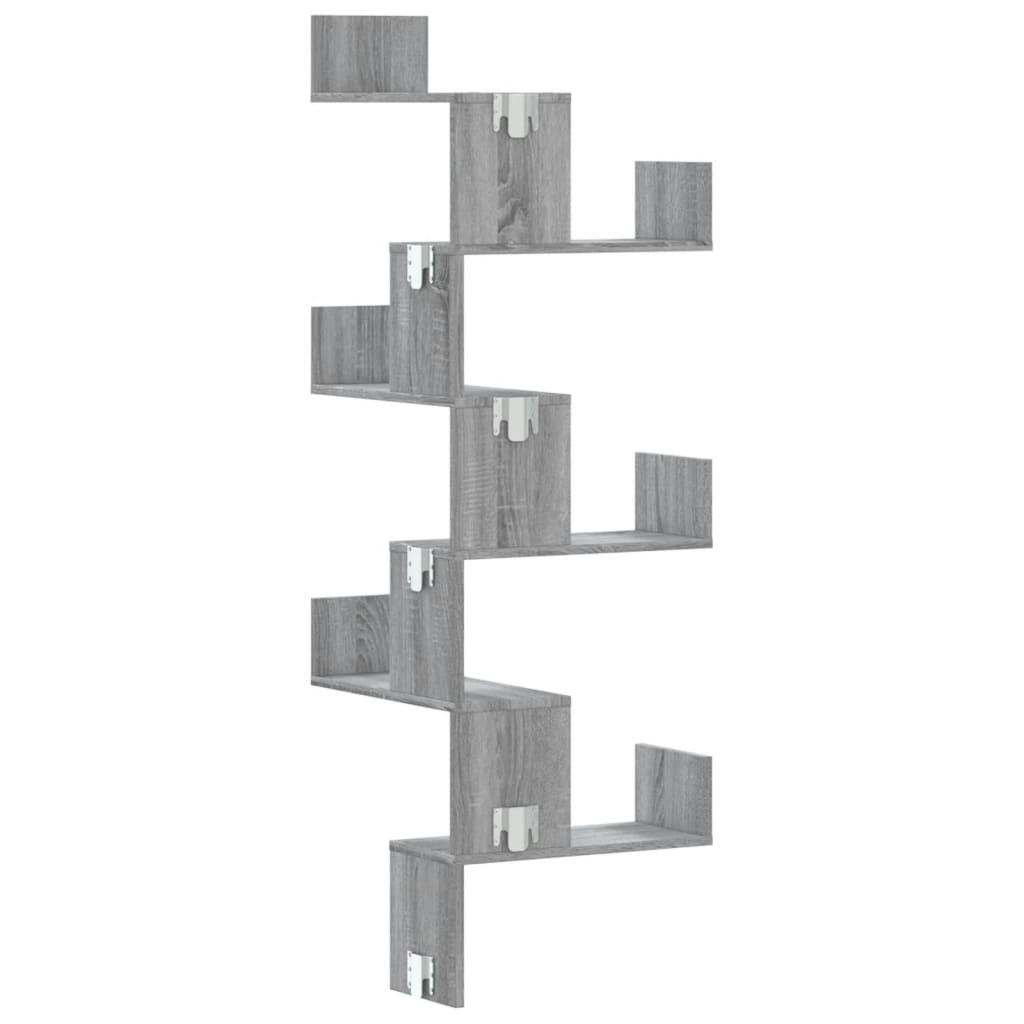 Scaffale Angolare Muro Grigio Sonoma 45x45x147 cm Multistrato | homemem39