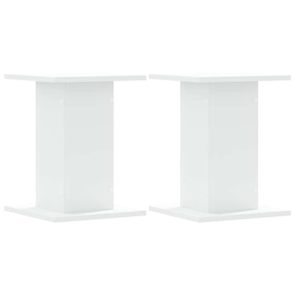 Supporti Altoparlanti 2 pz Bianchi 30x30x40cm Legno Multistrato