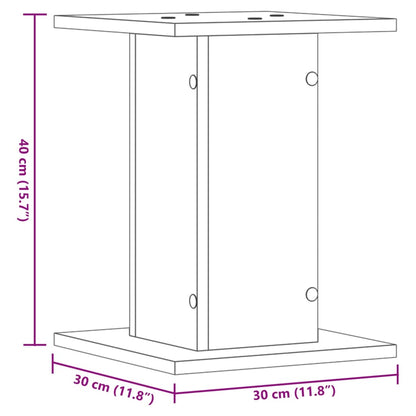 Supporti Altoparlanti 2 pz Grigio 30x30x40 cm Legno Multistrato - homemem39