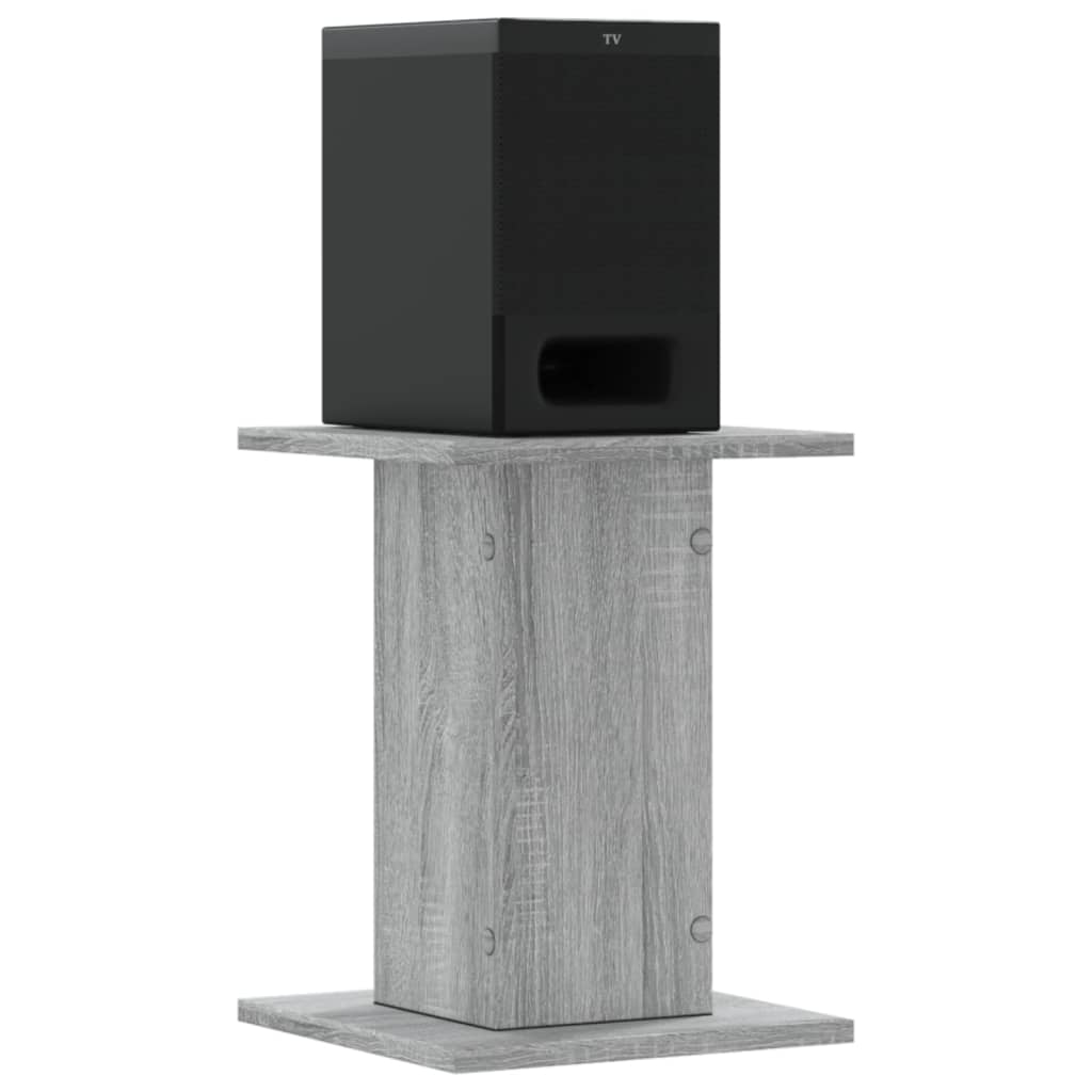 Supporti Altoparlanti 2 pz Grigio Sonoma 30x30x40cm Multistrato - homemem39