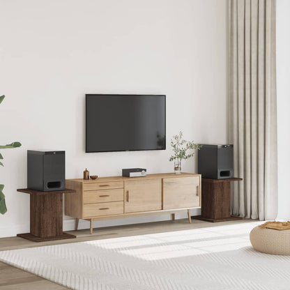 Supporti Altoparlanti 2 pz Marrone 30x30x40cm Legno Multistrato - homemem39
