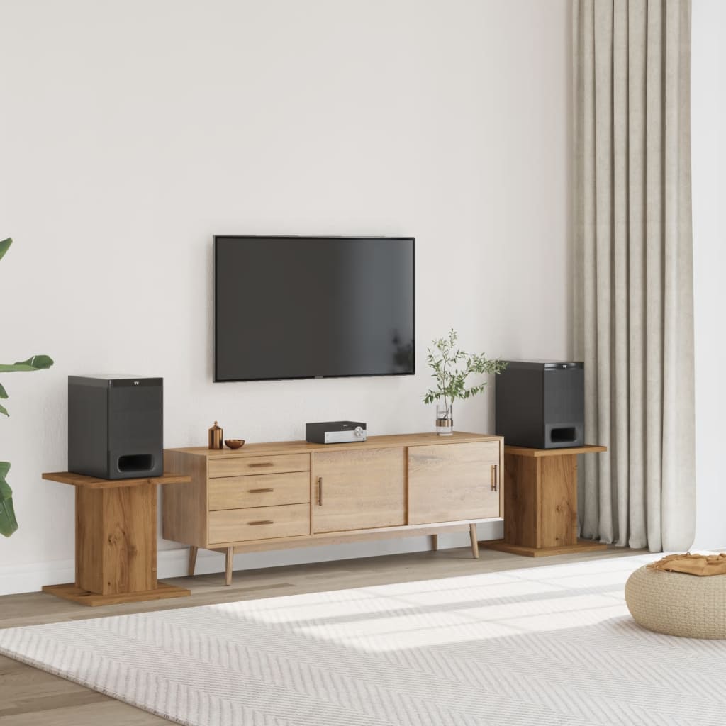 Supporti Altoparlanti 2 pz Rovere 30x30x40 cm in Multistrato - homemem39