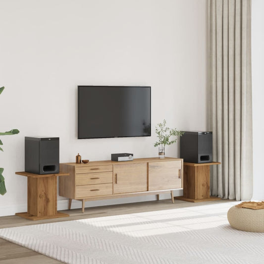 Supporti Altoparlanti 2 pz Rovere 30x30x40 cm in Multistrato - homemem39