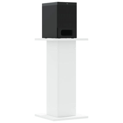 Supporti Altoparlanti 2 pz Bianchi 30x30x40cm Legno Multistrato - homemem39