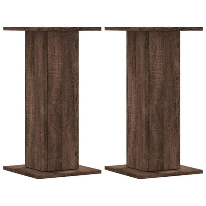 Supporti Altoparlanti 2 pz Marrone 30x30x60cm Legno Multistrato - homemem39