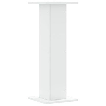 Supporti Altoparlanti 2 pz Bianchi 30x30x80cm Legno Multistrato - homemem39