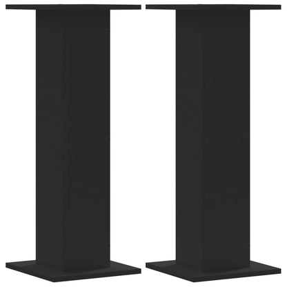 Supporti Altoparlanti 2 pz Neri 30x30x80cm in Legno Multistrato - homemem39
