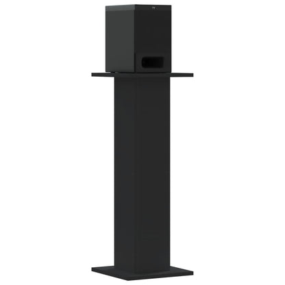 Supporti Altoparlanti 2 pz Neri 30x30x80cm in Legno Multistrato - homemem39