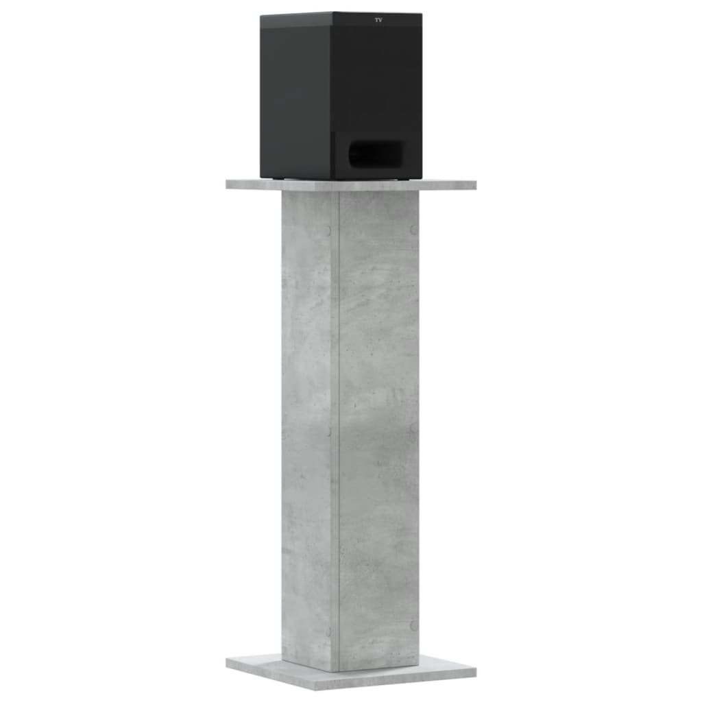 Supporti Altoparlanti 2 pz Grigio 30x30x80 cm Legno Multistrato - homemem39