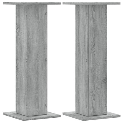 Supporti Altoparlanti 2 pz Grigio 30x30x80 cm in Multistrato - homemem39
