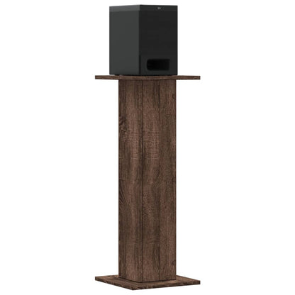 Supporti Altoparlanti 2 pz Marrone 30x30x80cm Legno Multistrato - homemem39