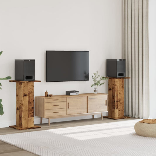 Supporti Altoparlanti 2 pz Legno 30x30x80 cm Legno Multistrato - homemem39