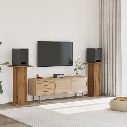 Supporti Altoparlanti 2 pz Rovere 30x30x80 cm in Multistrato - homemem39