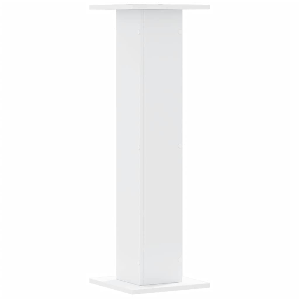 Supporti Altoparlanti 2 pz Bianchi 30x30x95cm Legno Multistrato - homemem39