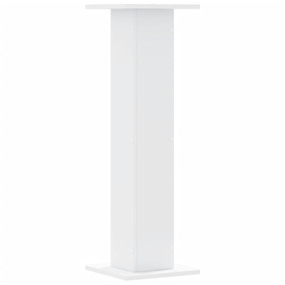 Supporti Altoparlanti 2 pz Bianchi 30x30x95cm Legno Multistrato - homemem39