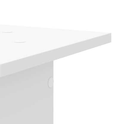 Supporti Altoparlanti 2 pz Bianchi 30x30x95cm Legno Multistrato - homemem39