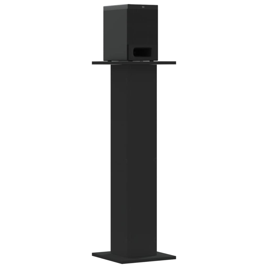 Supporti Altoparlanti 2 pz Neri 30x30x95cm in Legno Multistrato - homemem39