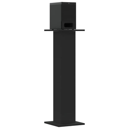 Supporti Altoparlanti 2 pz Neri 30x30x95cm in Legno Multistrato - homemem39