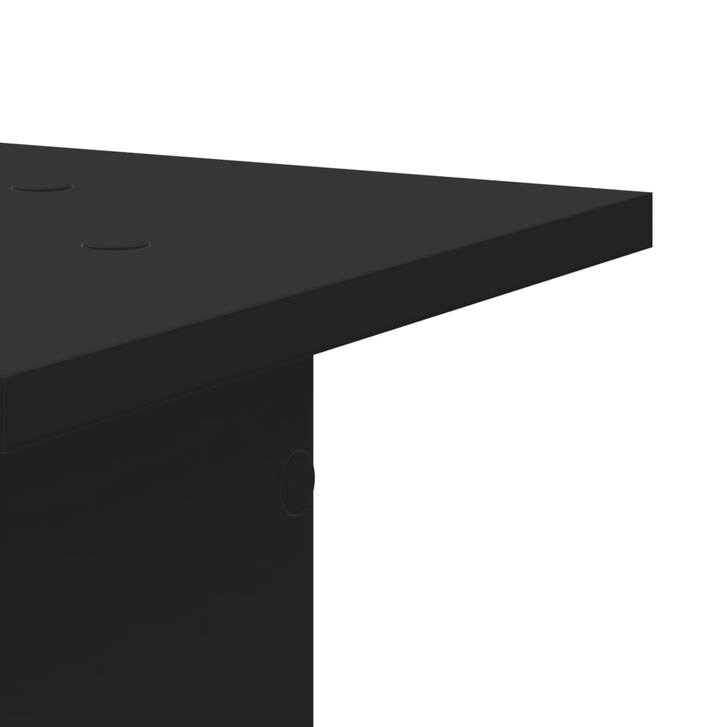 Supporti Altoparlanti 2 pz Neri 30x30x95cm in Legno Multistrato - homemem39