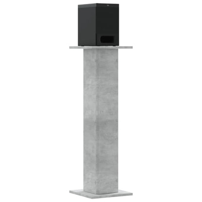 Supporti Altoparlanti 2 pz Grigio 30x30x95 cm Legno Multistrato - homemem39