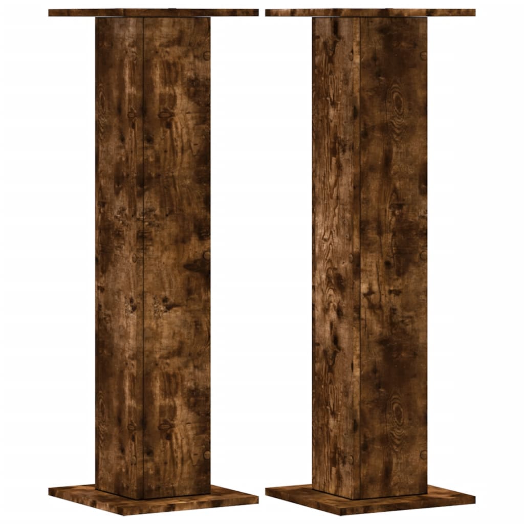Supporti Altoparlanti 2 pz Rovere 30x30x95 cm Legno Multistrato - homemem39