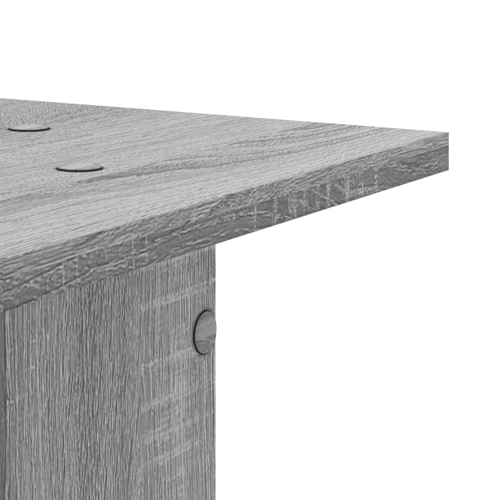 Supporti Altoparlanti 2 pz Grigio 30x30x95 cm in Multistrato - homemem39
