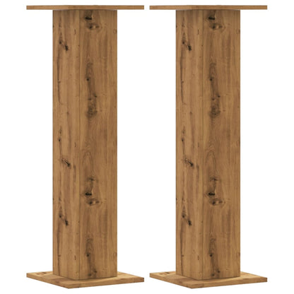 Supporti Altoparlanti 2 pz Rovere 30x30x95 cm in Multistrato - homemem39