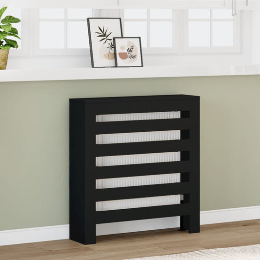 Copertura Termosifone Nera 78x20x82 cm Legno Multistrato - homemem39