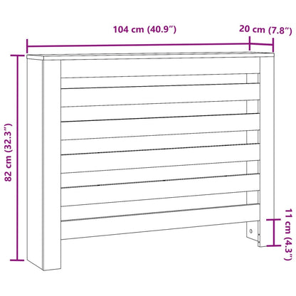 Copertura Termosifone Bianca 104x20x82 cm in Legno Multistrato - homemem39
