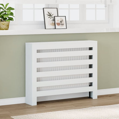 Copertura Termosifone Bianca 104x20x82 cm in Legno Multistrato - homemem39