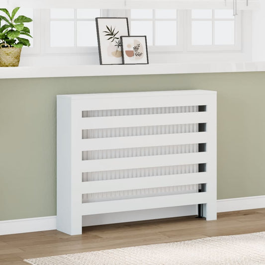 Copertura Termosifone Bianca 104x20x82 cm in Legno Multistrato - homemem39