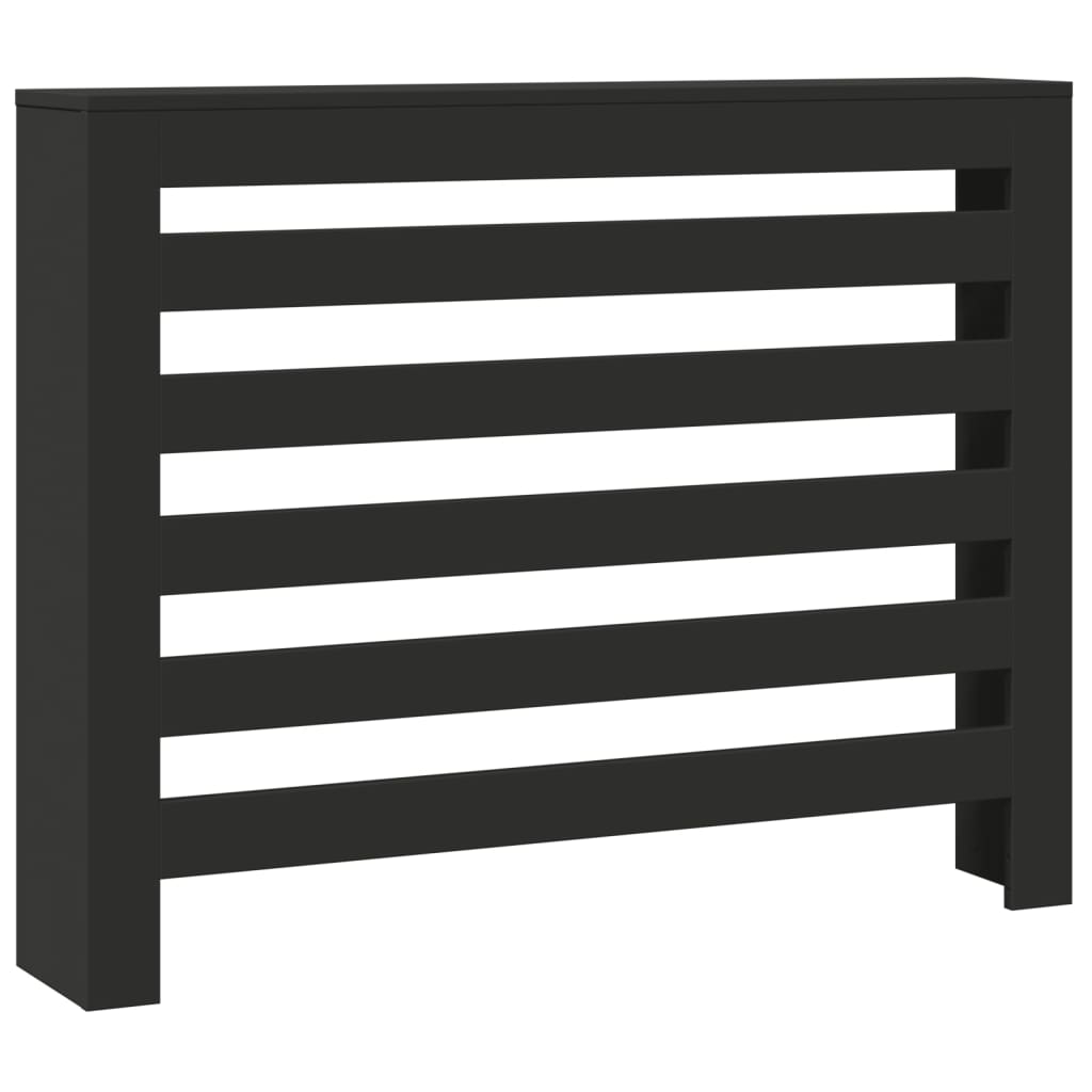 Copertura Termosifone Nera 104x20x82 cm Legno Multistrato - homemem39