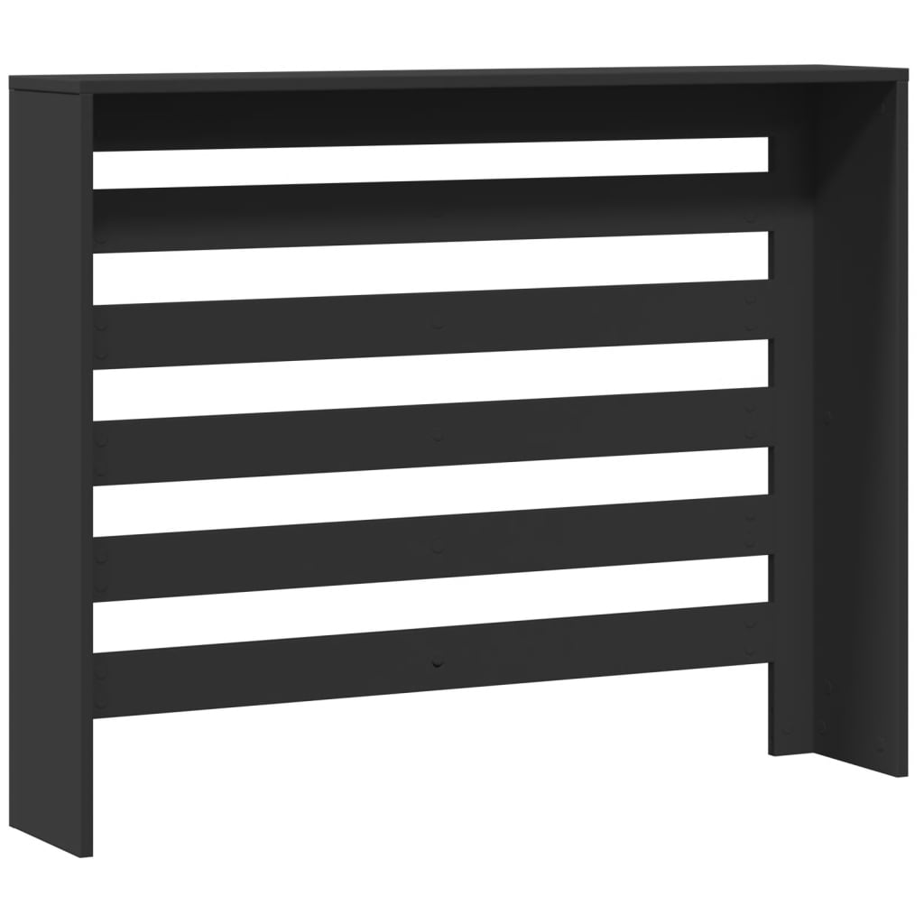 Copertura Termosifone Nera 104x20x82 cm Legno Multistrato - homemem39