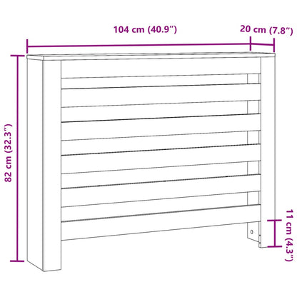 Copertura Termosifone Legno Antico 104x20x82 Legno Multistrato - homemem39