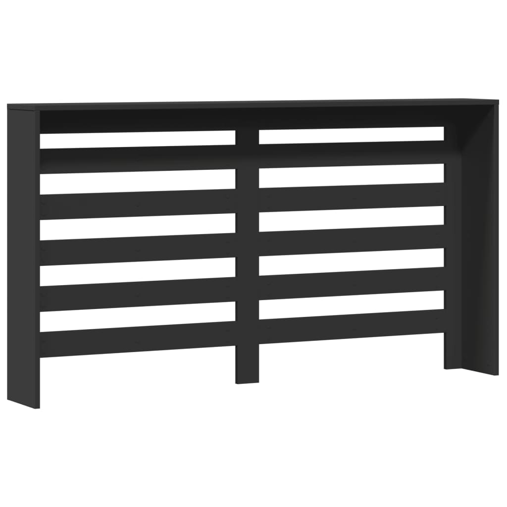 Copertura Termosifone Nera 149x20x82 cm Legno Multistrato - homemem39