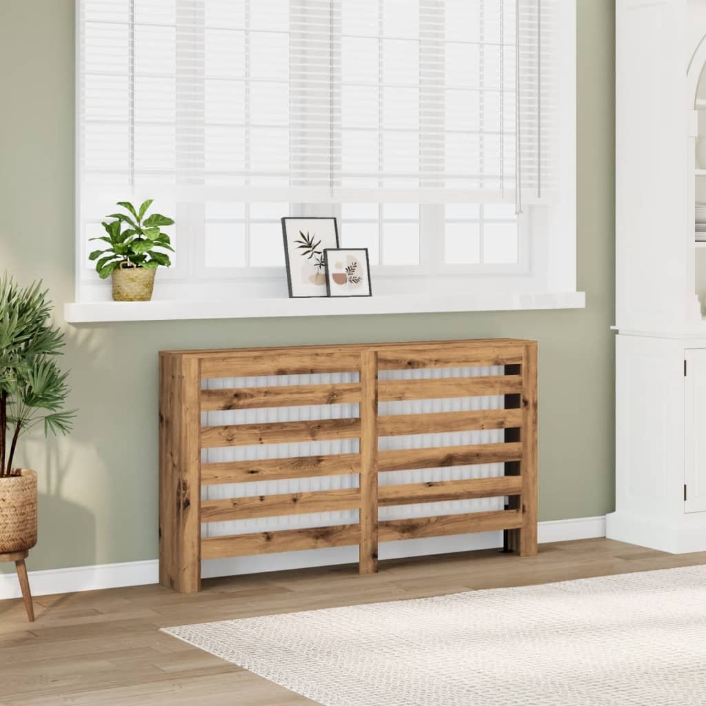 Copertura Termosifone Rovere Artigianale 149x20x82cm in Legno - homemem39