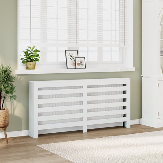 Copertura Termosifone Bianca 175x20x82 cm in Legno Multistrato - homemem39