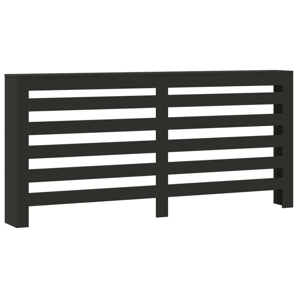 Copertura Termosifone Nera 175x20x82 cm in Legno Multistrato - homemem39