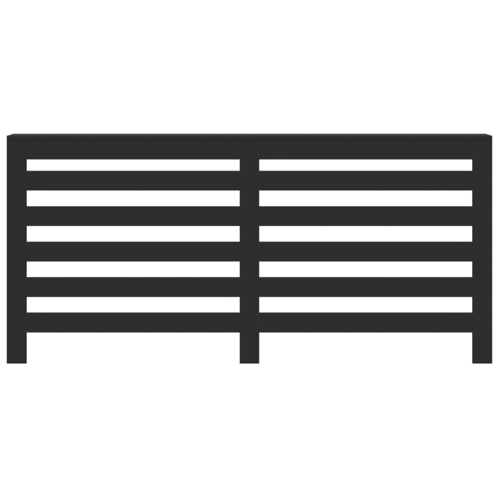 Copertura Termosifone Nera 175x20x82 cm in Legno Multistrato - homemem39
