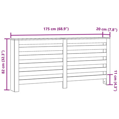 Copertura Termosifone Rovere Marrone 175x20x82cm in Multistrato - homemem39