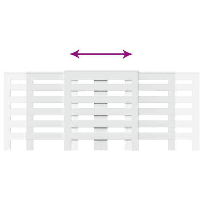 Copertura Termosifone Bianca 205x21,5x83,5 cm Legno Multistrato - homemem39